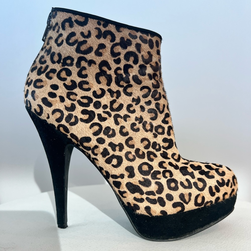 Aldo High Heel Leopard Print Boots - Size 6